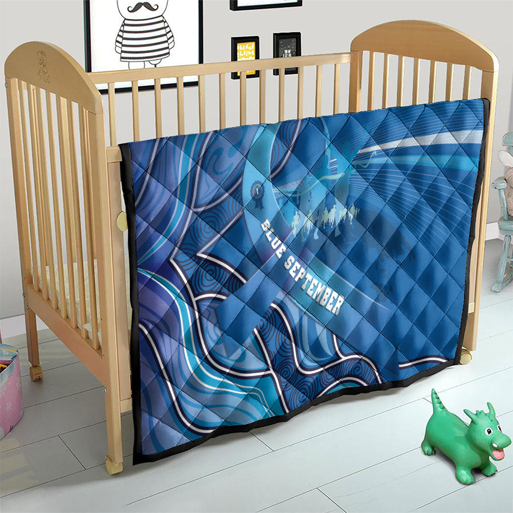 Australia Blue September Running Quilt Blue Ribbon I'm Running For My Dad