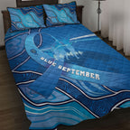 Australia Blue September Running Quilt Bed Set Blue Ribbon I'm Running For My Dad