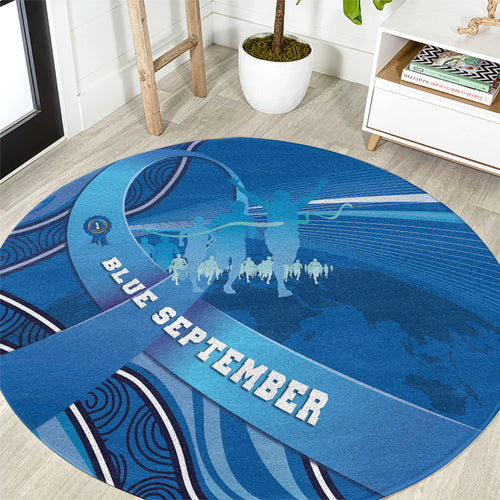Australia Blue September Running Round Carpet Blue Ribbon I'm Running For My Dad