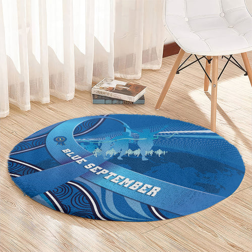 Australia Blue September Running Round Carpet Blue Ribbon I'm Running For My Dad