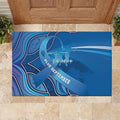 Australia Blue September Running Rubber Doormat Blue Ribbon I'm Running For My Dad