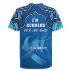 Australia Blue September Running Rugby Jersey Blue Ribbon I'm Running For My Dad