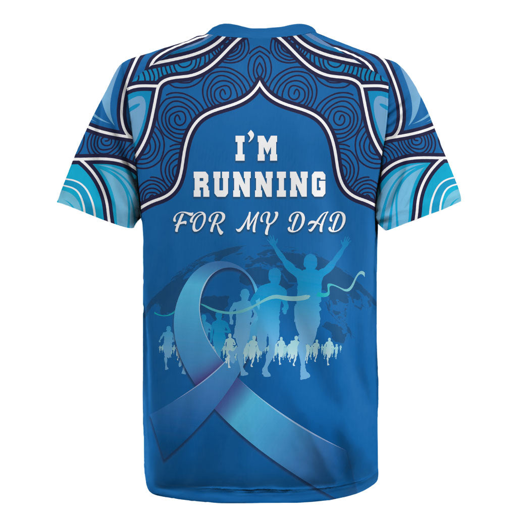 Australia Blue September Running Rugby Jersey Blue Ribbon I'm Running For My Dad