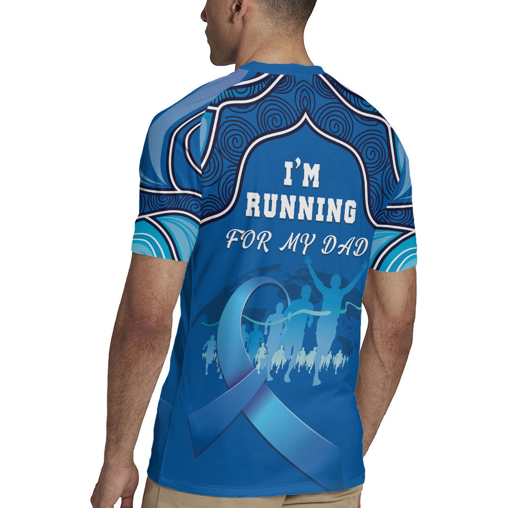 Australia Blue September Running Rugby Jersey Blue Ribbon I'm Running For My Dad