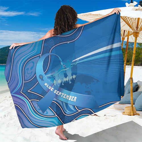 Australia Blue September Running Sarong Blue Ribbon I'm Running For My Dad