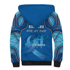 Australia Blue September Running Sherpa Hoodie Blue Ribbon I'm Running For My Dad