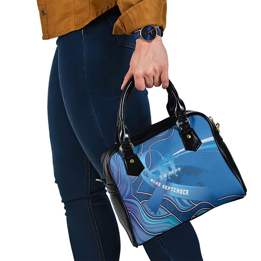 Australia Blue September Running Shoulder Handbag Blue Ribbon I'm Running For My Dad