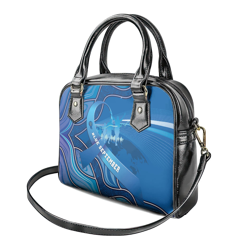 Australia Blue September Running Shoulder Handbag Blue Ribbon I'm Running For My Dad
