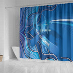 Australia Blue September Running Shower Curtain Blue Ribbon I'm Running For My Dad
