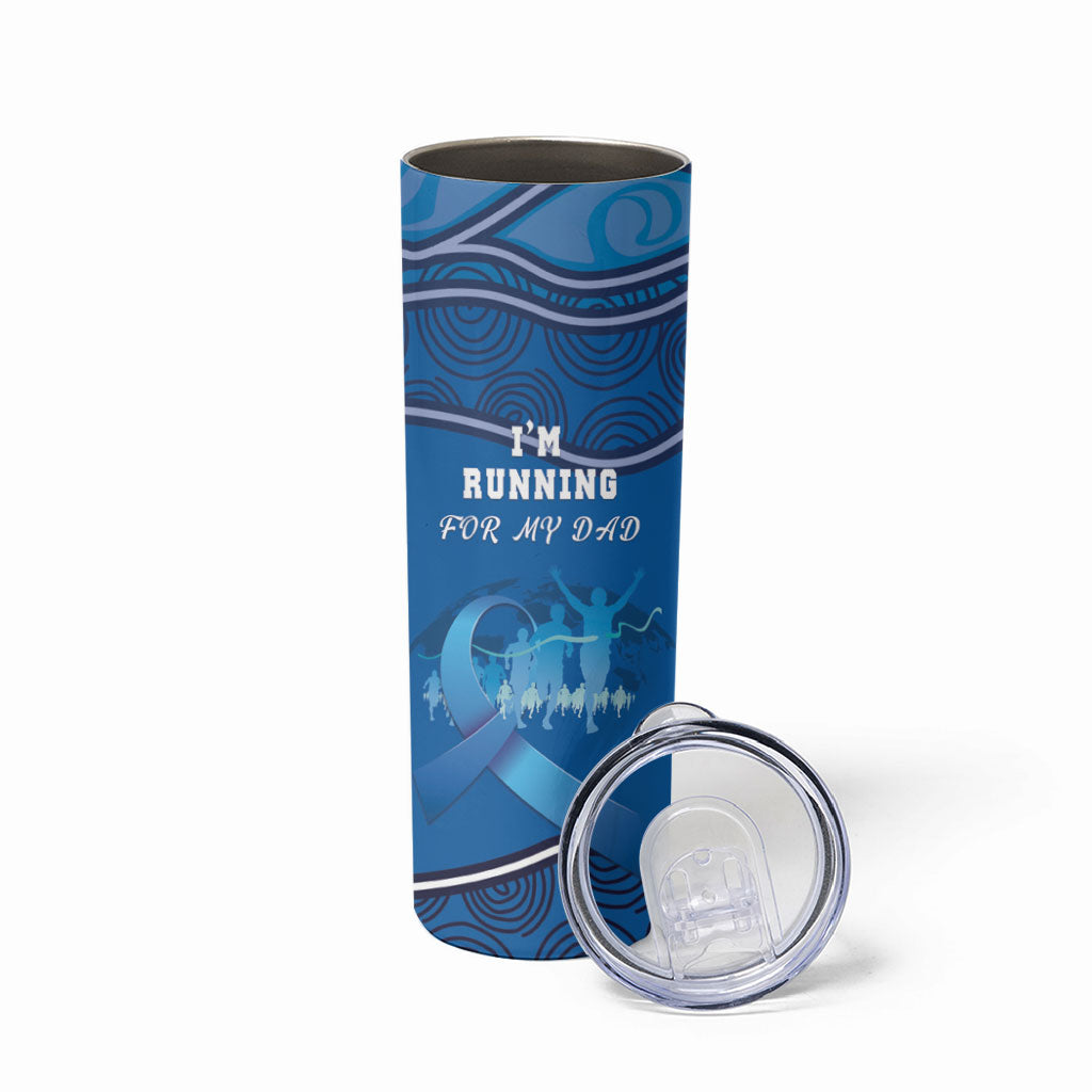 Australia Blue September Running Skinny Tumbler Blue Ribbon I'm Running For My Dad