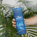 Australia Blue September Running Skinny Tumbler Blue Ribbon I'm Running For My Dad