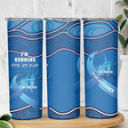 Australia Blue September Running Skinny Tumbler Blue Ribbon I'm Running For My Dad