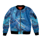 Australia Blue September Running Sleeve Zip Bomber Jacket Blue Ribbon I'm Running For My Dad