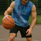 Australia Blue September Running Sleeveless Hoodie Blue Ribbon I'm Running For My Dad