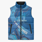 Australia Blue September Running Sleeveless Puffer Jacket Blue Ribbon I'm Running For My Dad