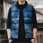 Australia Blue September Running Sleeveless Puffer Jacket Blue Ribbon I'm Running For My Dad