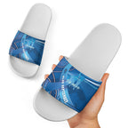 Australia Blue September Running Slide Sandals Blue Ribbon I'm Running For My Dad