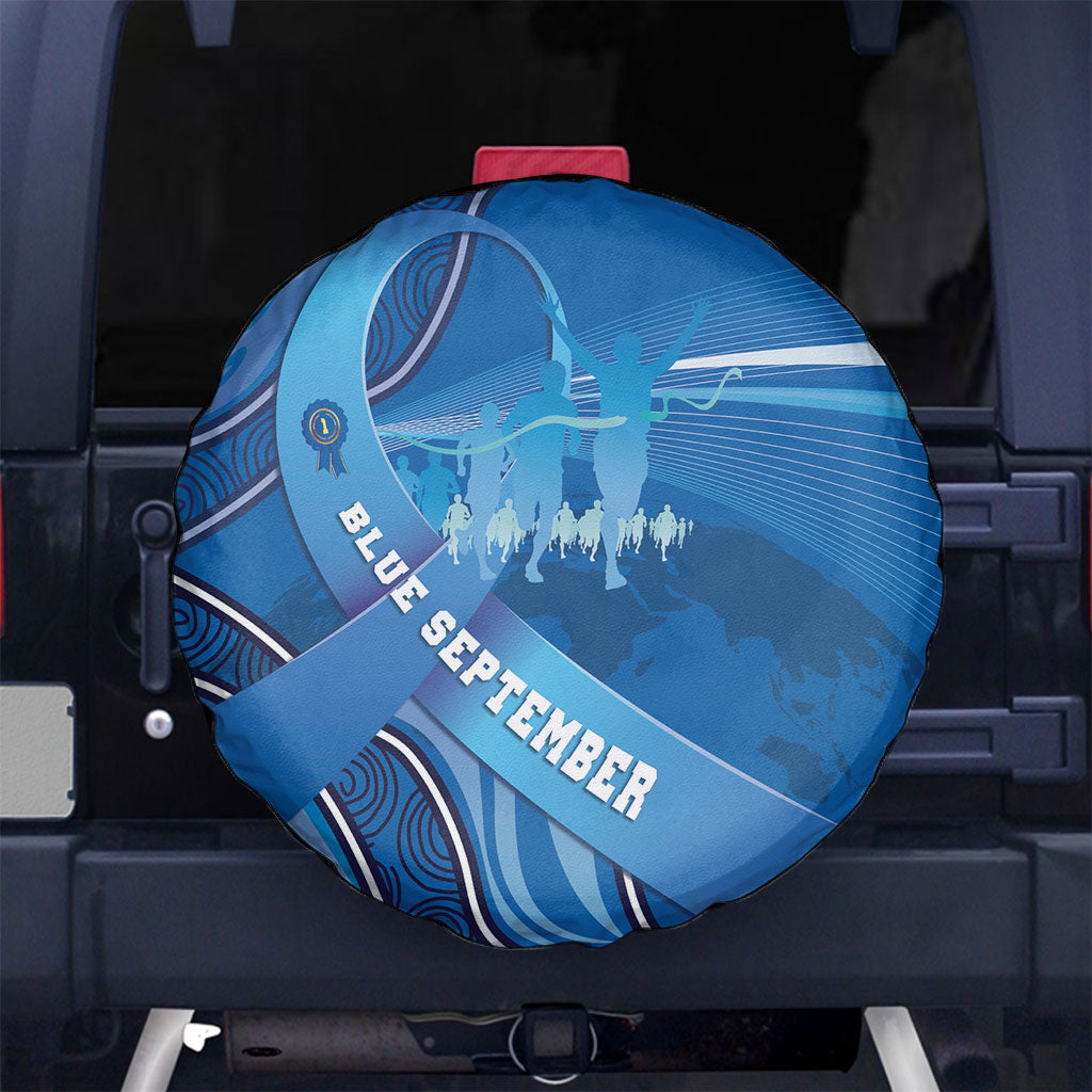 Australia Blue September Running Spare Tire Cover Blue Ribbon I'm Running For My Dad