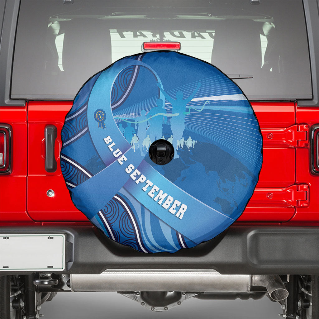 Australia Blue September Running Spare Tire Cover Blue Ribbon I'm Running For My Dad