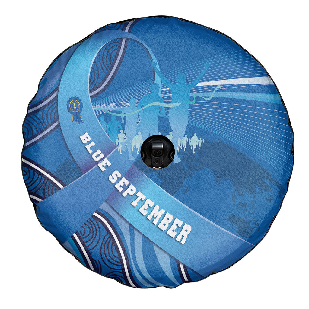 Australia Blue September Running Spare Tire Cover Blue Ribbon I'm Running For My Dad