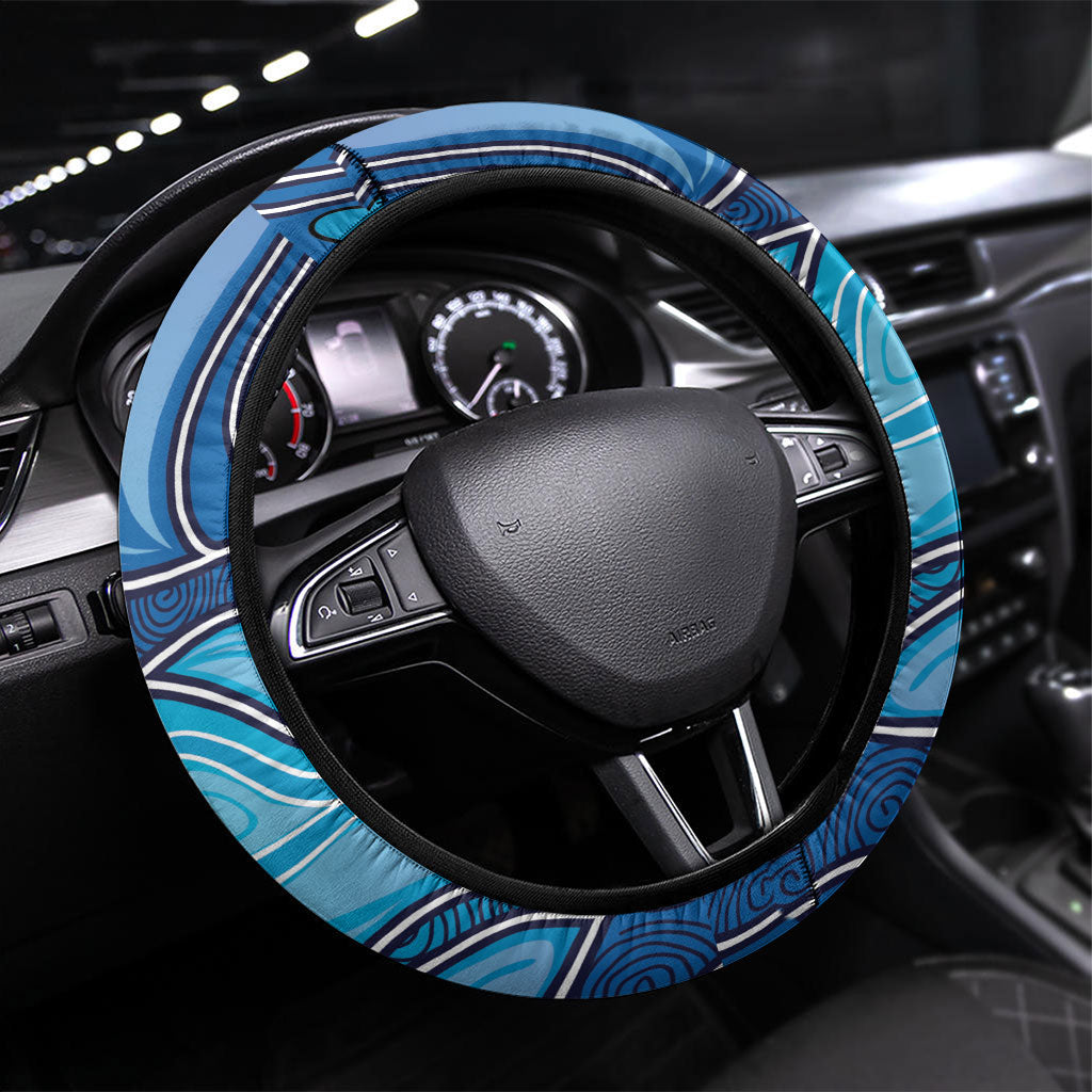 Australia Blue September Running Steering Wheel Cover Blue Ribbon I'm Running For My Dad