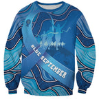 Australia Blue September Running Sweatshirt Blue Ribbon I'm Running For My Dad