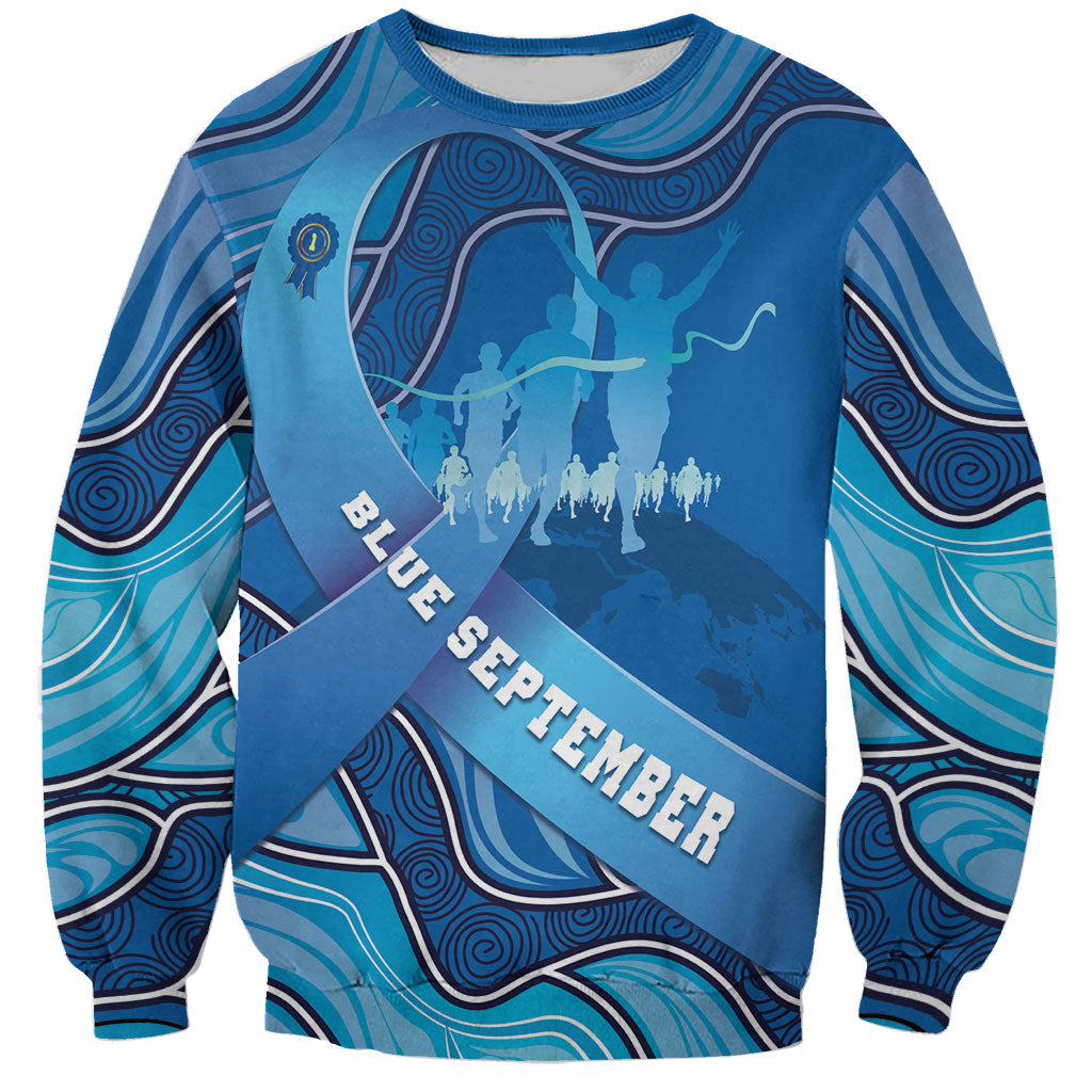 Australia Blue September Running Sweatshirt Blue Ribbon I'm Running For My Dad