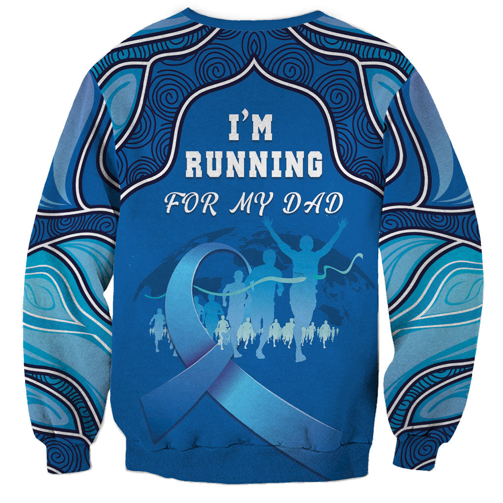 Australia Blue September Running Sweatshirt Blue Ribbon I'm Running For My Dad