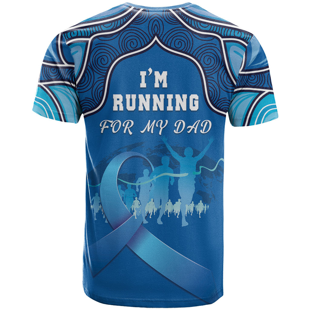 Australia Blue September Running T Shirt Blue Ribbon I'm Running For My Dad