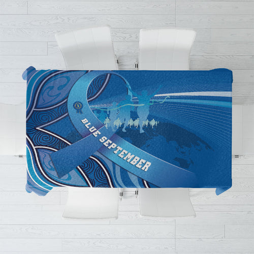 Australia Blue September Running Tablecloth Blue Ribbon I'm Running For My Dad