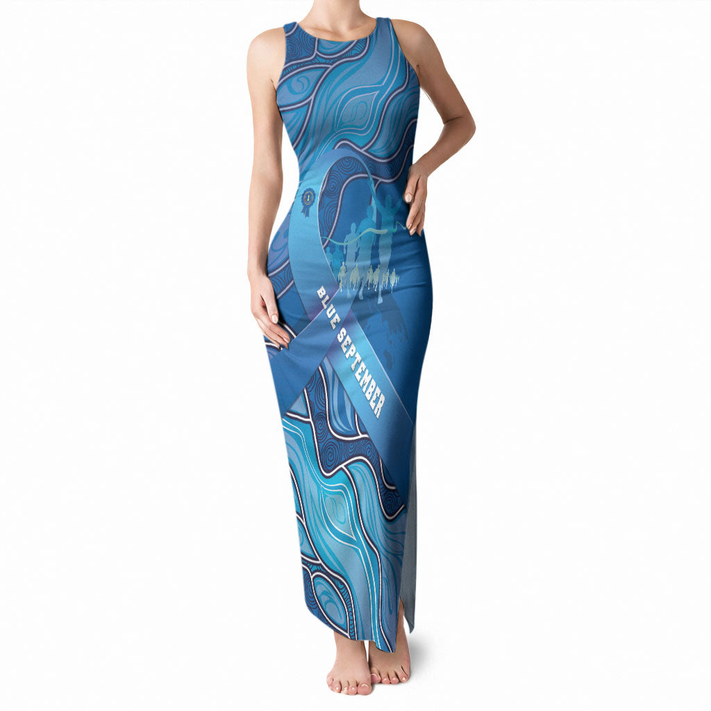 Australia Blue September Running Tank Maxi Dress Blue Ribbon I'm Running For My Dad