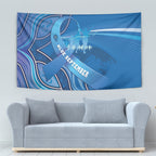 Australia Blue September Running Tapestry Blue Ribbon I'm Running For My Dad