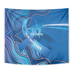 Australia Blue September Running Tapestry Blue Ribbon I'm Running For My Dad
