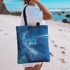 Australia Blue September Running Tote Bag Blue Ribbon I'm Running For My Dad