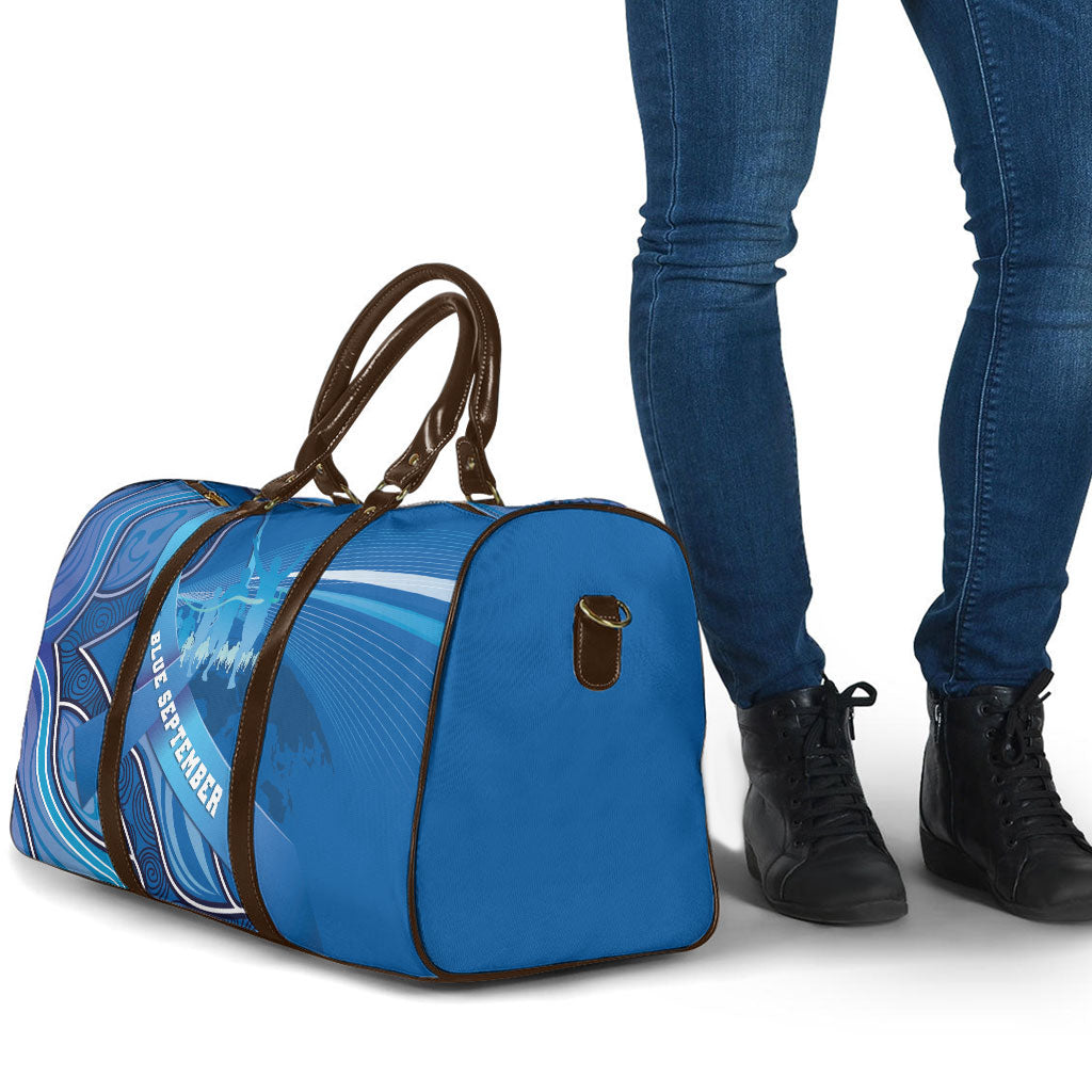 Australia Blue September Running Travel Bag Blue Ribbon I'm Running For My Dad