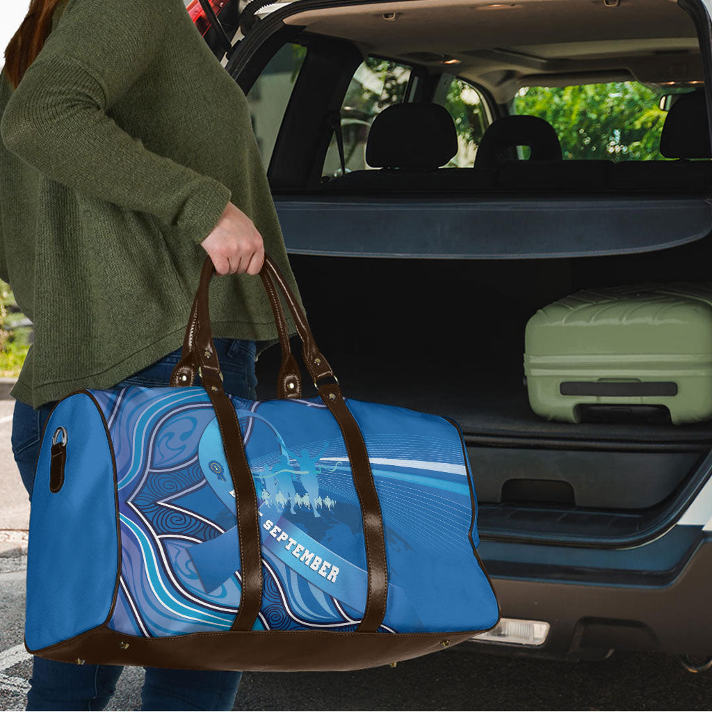 Australia Blue September Running Travel Bag Blue Ribbon I'm Running For My Dad