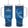 Australia Blue September Running Tumbler With Handle Blue Ribbon I'm Running For My Dad