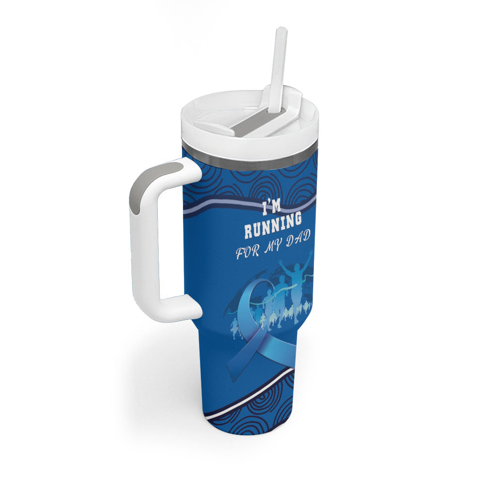 Australia Blue September Running Tumbler With Handle Blue Ribbon I'm Running For My Dad