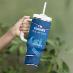 Australia Blue September Running Tumbler With Handle Blue Ribbon I'm Running For My Dad