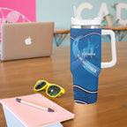 Australia Blue September Running Tumbler With Handle Blue Ribbon I'm Running For My Dad