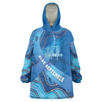 Australia Blue September Running Wearable Blanket Hoodie Blue Ribbon I'm Running For My Dad