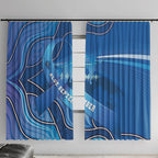 Australia Blue September Running Window Curtain Blue Ribbon I'm Running For My Dad