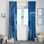 Australia Blue September Running Window Curtain Blue Ribbon I'm Running For My Dad