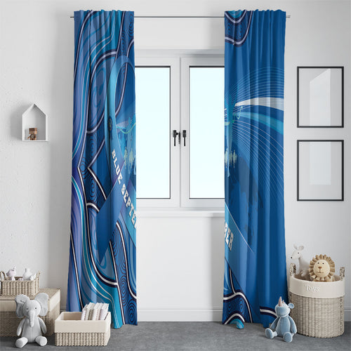 Australia Blue September Running Window Curtain Blue Ribbon I'm Running For My Dad