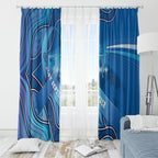Australia Blue September Running Window Curtain Blue Ribbon I'm Running For My Dad