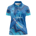 Australia Blue September Running Women Polo Shirt Blue Ribbon I'm Running For My Dad