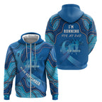 Australia Blue September Running Zip Hoodie Blue Ribbon I'm Running For My Dad