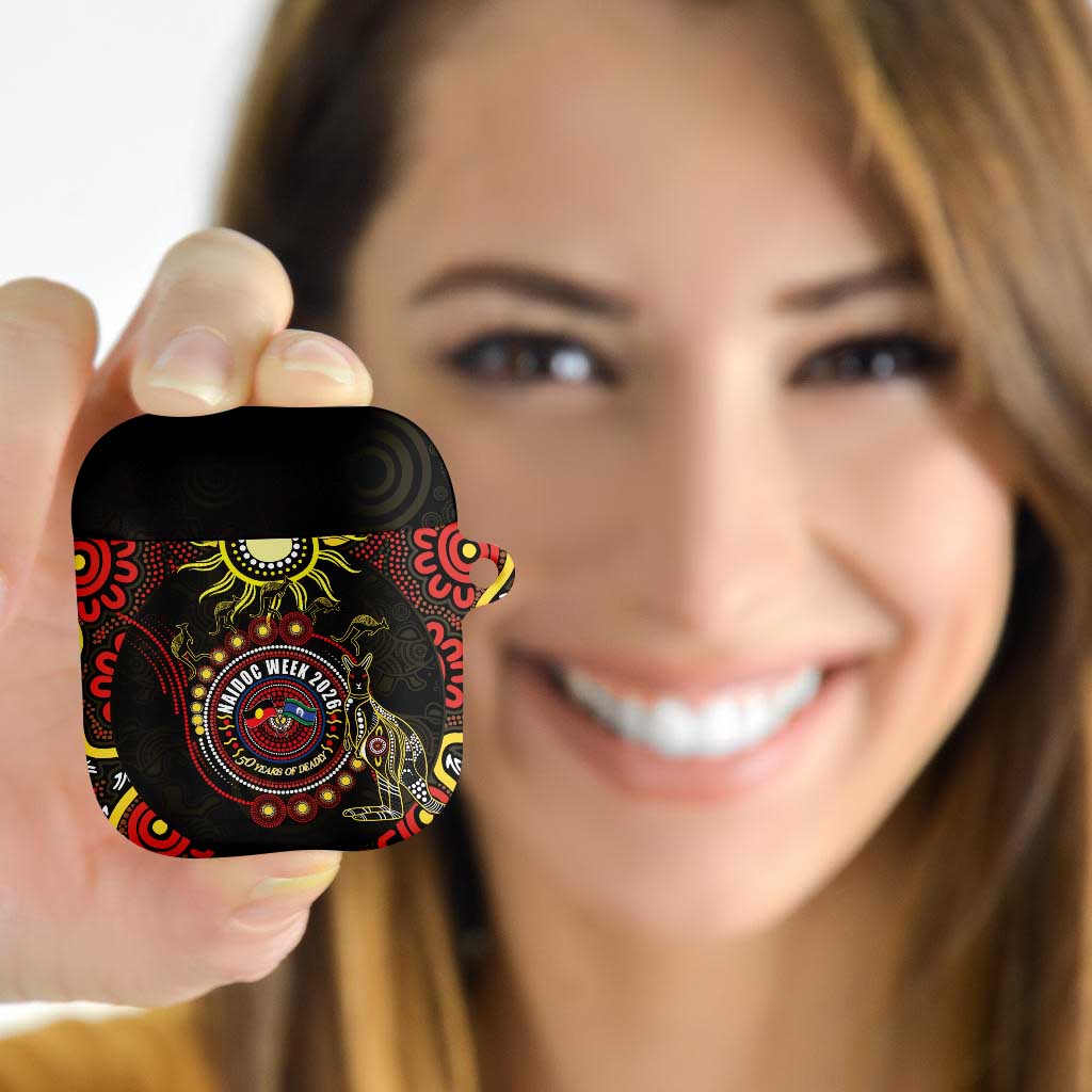 50 Years Of Deadly NAIDOC Week 2026 AirPods Case Aussie Kangaroo Aboriginal Art