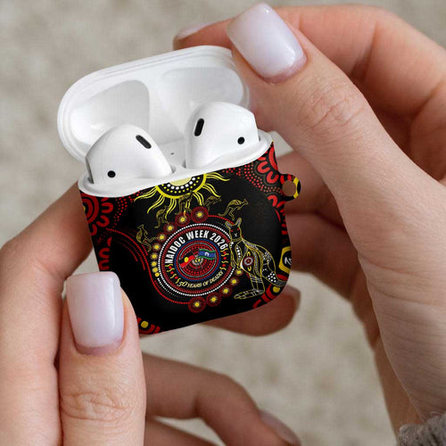 50 Years Of Deadly NAIDOC Week 2026 AirPods Case Aussie Kangaroo Aboriginal Art
