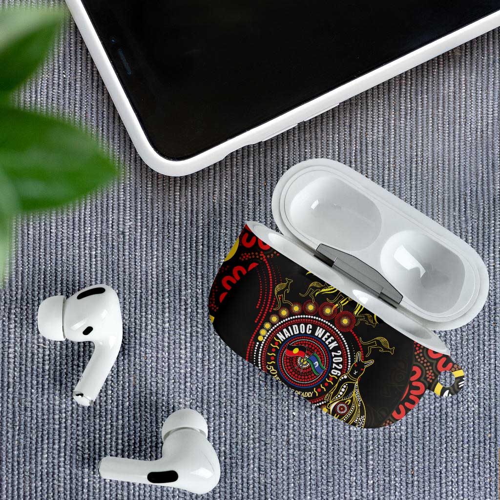 50 Years Of Deadly NAIDOC Week 2026 AirPods Case Aussie Kangaroo Aboriginal Art
